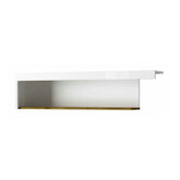 Raft TORINO, alb lucios, 130x22x31 cm