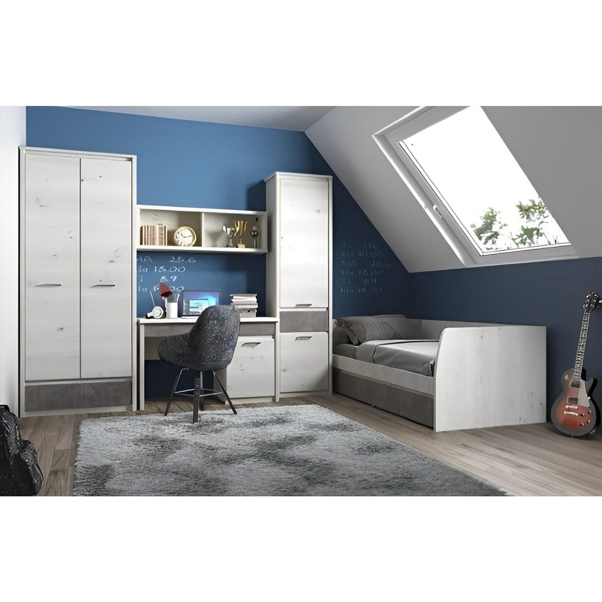 Raft NONELL, alb, PAL laminat, 120x24x40 cm