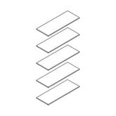 Rafturi Brandson, albe, pentru dulap cu 2 usi si 2 sertare, 73x1,6x33 cm