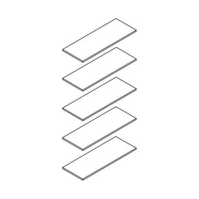 Rafturi Brandson, albe, pentru dulap cu 2 usi si 2 sertare, 73x1,6x33 cm