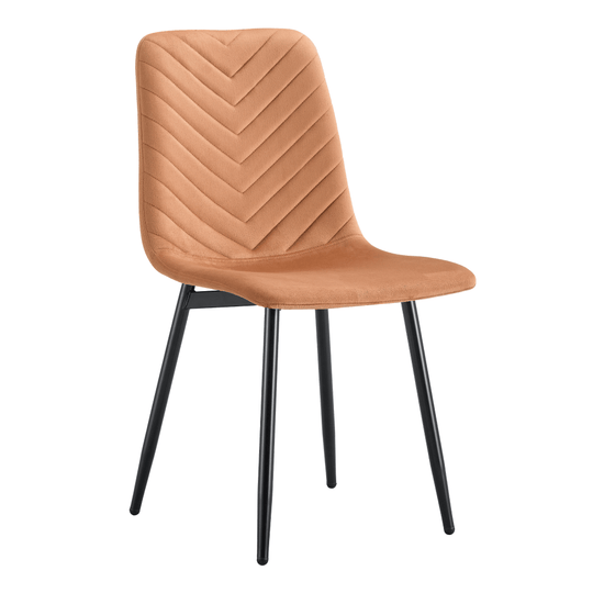 Scaun RAMITA TIP 2, bej inchis/negru, stofa catifelata/metal, 45x57x86 cm