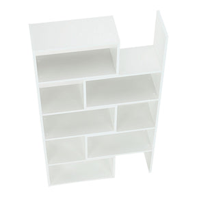 Biblioteca KLOE I, alb, PAL melaminat, 72-125x33x188 cm