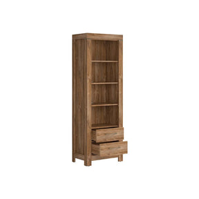 Biblioteca GENT, stejar, PAL, cu iluminare LED, 68x42x201 cm