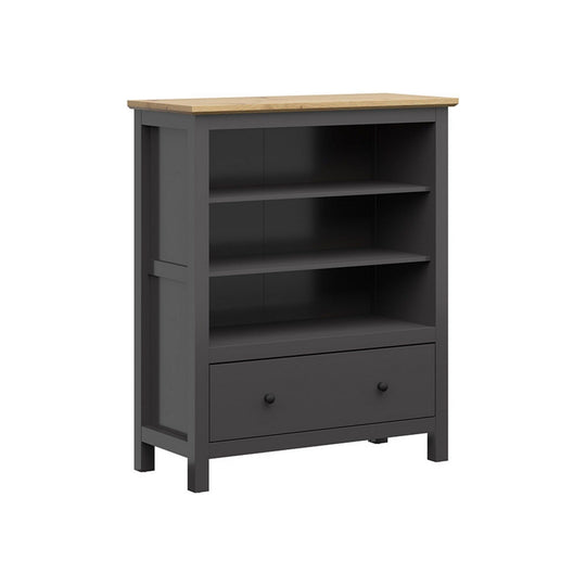 Comoda HESEN, gri grafit/stejar artizanal, PAL, 101x44x121 cm