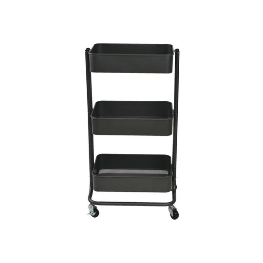 Carucior servire MIKE, negru, metal, 43x35x79 cm