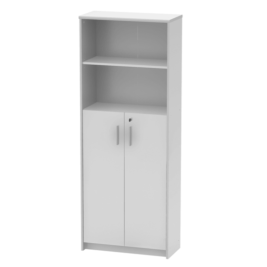 Dulap cu poliţe JOHAN 2 NEW 10, alb, PAL melaminat, 72.5x33.8x186 cm