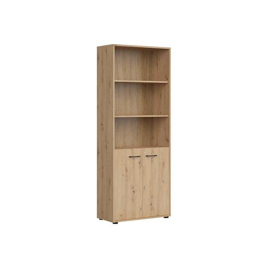 Biblioteca SPACE OFFICE, stejar artisan, PAL laminat, 80x37x203 cm