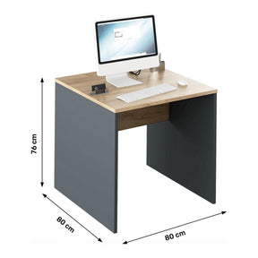 Masă de birou, grafit/stejar artisan, RIOMA NEW Typ 17