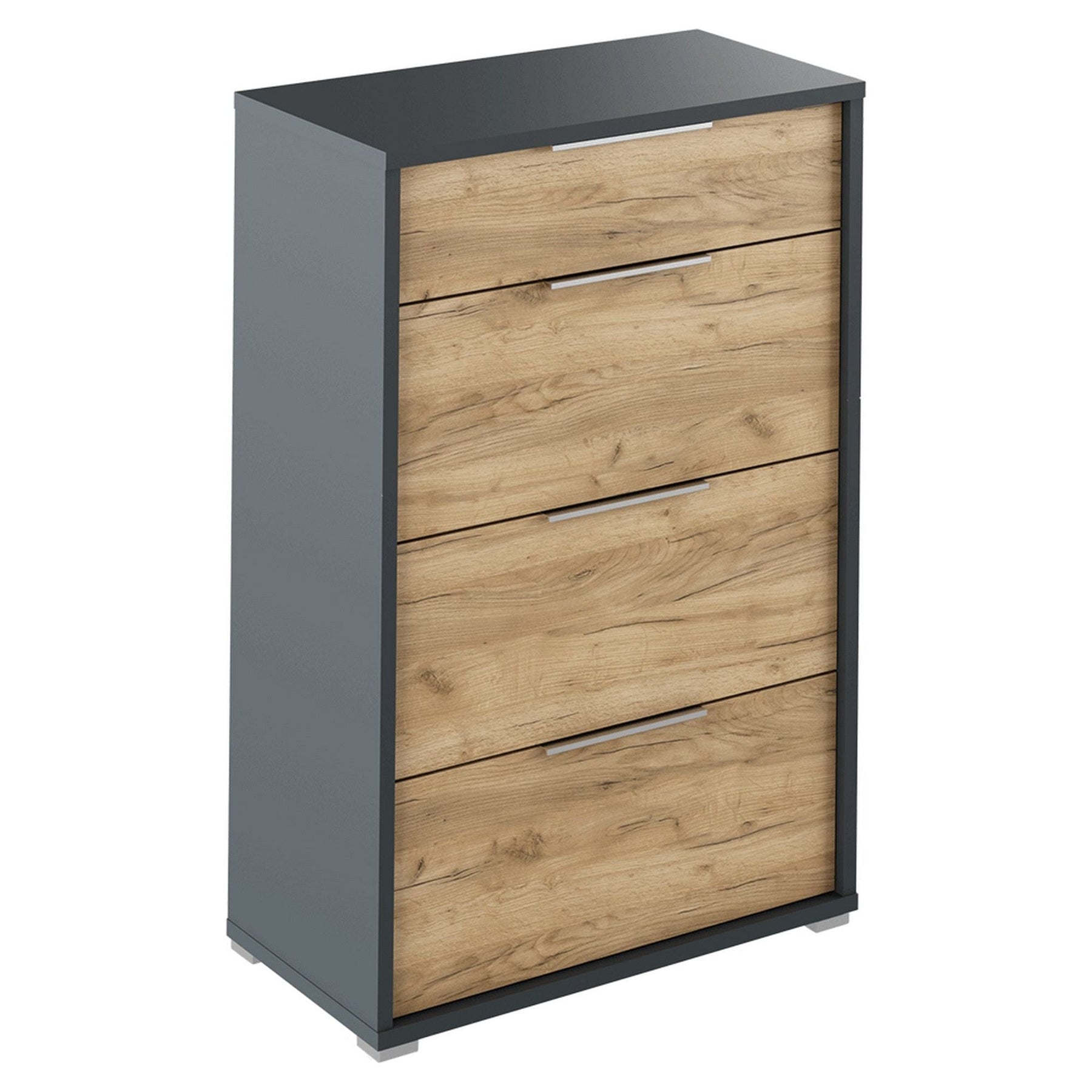 Comoda cu sertare RIOMA NEW TYP 22, grafit/stejar artizan, PAL, 75x38x112 cm