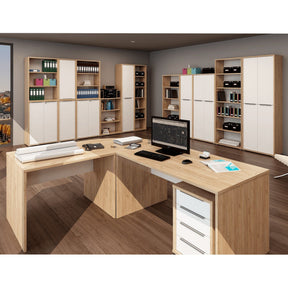 Etajera RIOMA TYP 02, stejar artisan, DTD laminat, 50x38x217.8 cm
