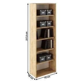 Etajera RIOMA NEW TYP 01, stejar, DTD, 75x38x217.8 cm