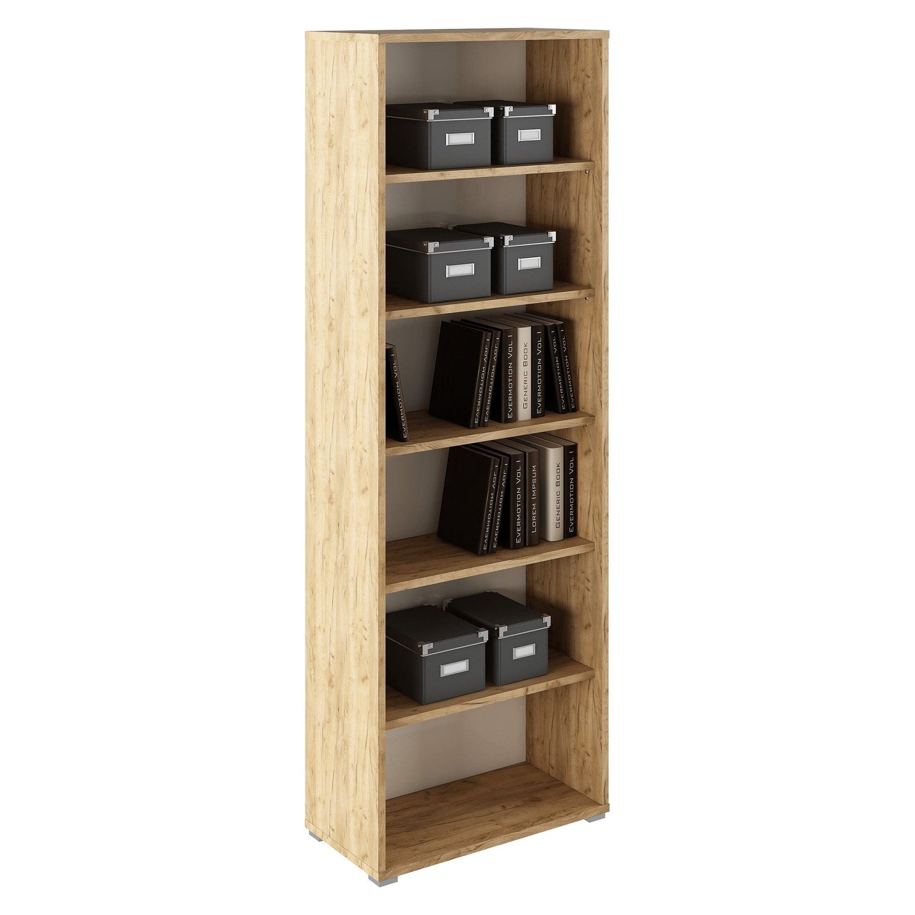 Etajera RIOMA NEW TYP 01, stejar, DTD, 75x38x217.8 cm