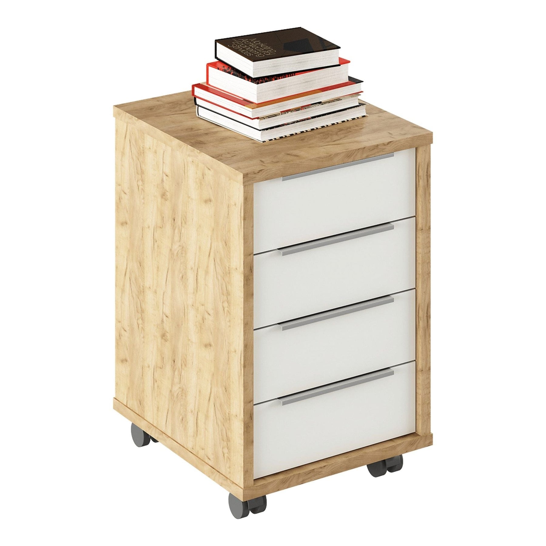 Dulap RIOMA TYP 14, stejar artisan/alb, DTD laminat, 43x48x66.7 cm