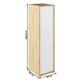 Dulap RIOMA TYP 20, stejar artisan/alb, DTD laminat, 50x55x182.6 cm