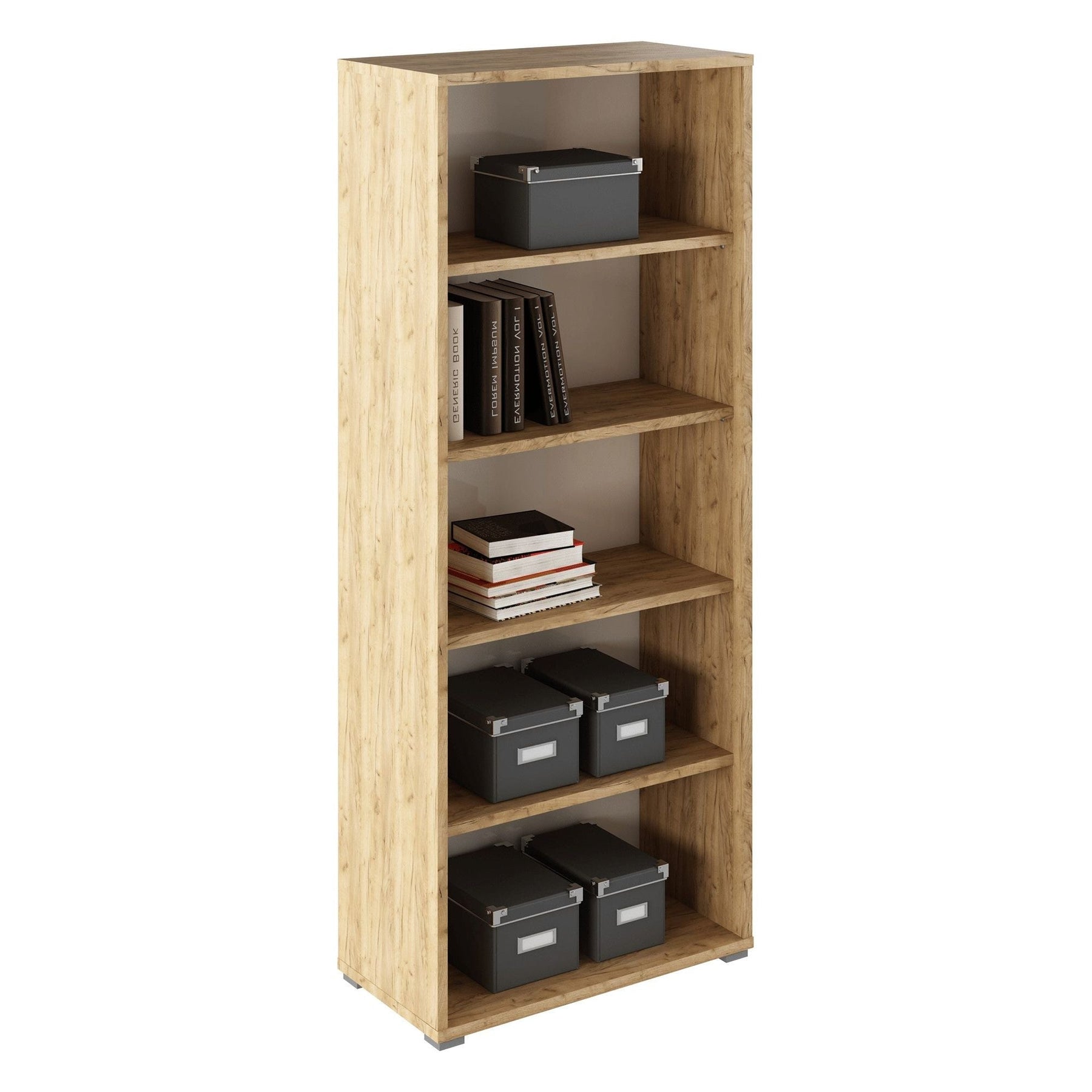 Etajera RIOMA TYP 03, stejar artisan, DTD laminat, 75x38x182.6 cm