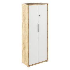 Dulap RIOMA TYP 31, stejar artisan/alb, DTD laminat, cu incuietoare, 75x38x182.6 cm