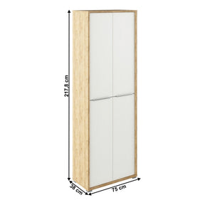 Dulap RIOMA TIP 05, stejar artisan/alb, DTD laminat, 75x38x217.8 cm