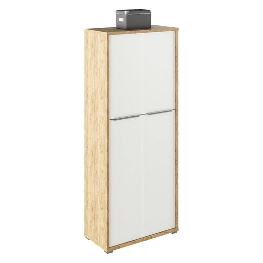 Dulap RIOMA TYP 07, stejar artisan/alb, DTD laminat, 75x38x182.6 cm