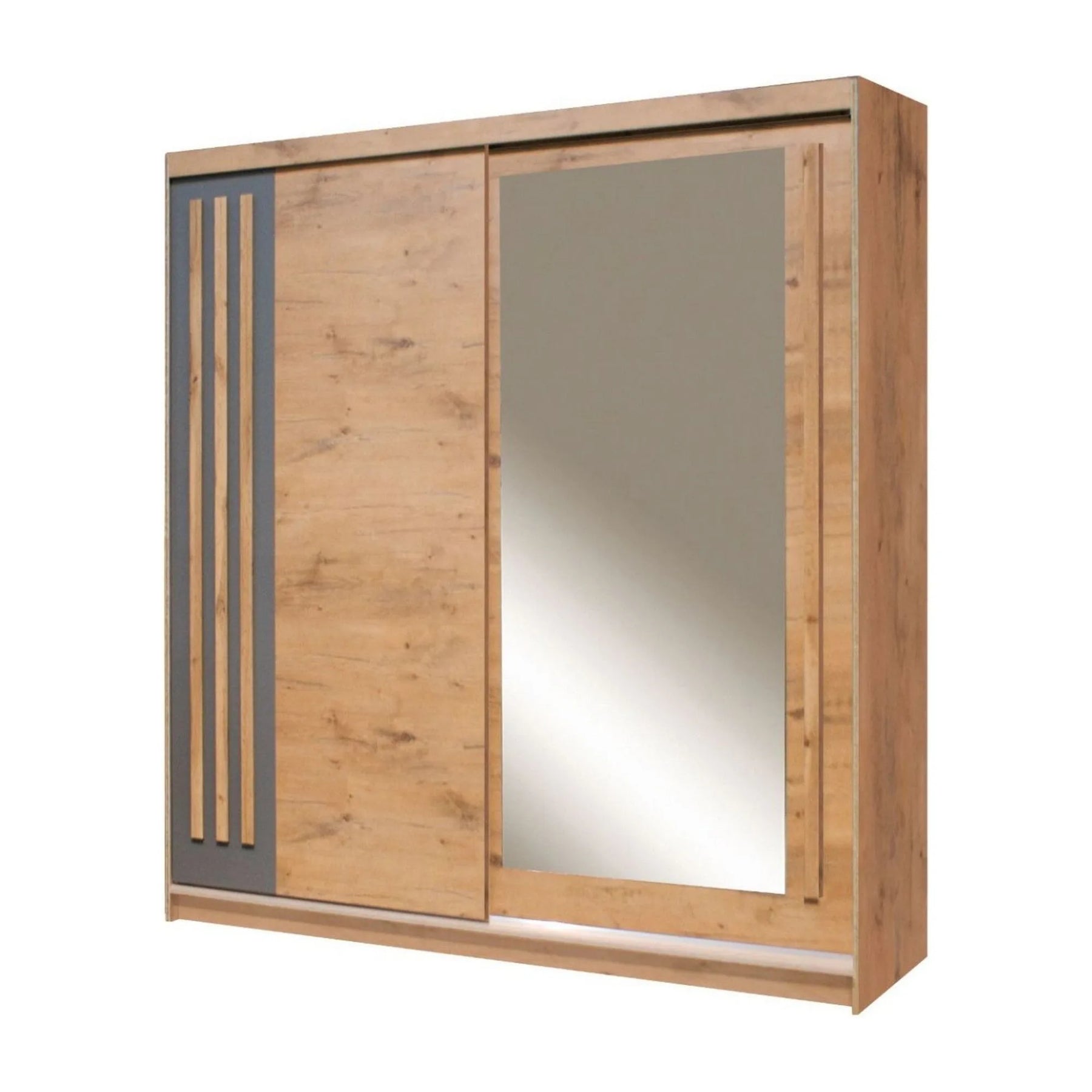 Dressing EFFECT, stejar lancelot, PAL melaminat, cu 2 usi, 200x59x216 cm