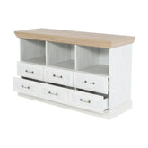 Comoda TV ROYAL RS, PAL, pin nordic/stejar salbatic, 127x46x75 cm