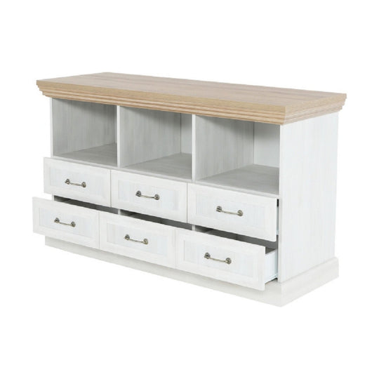Comoda TV ROYAL RS, PAL, pin nordic/stejar salbatic, 127x46x75 cm