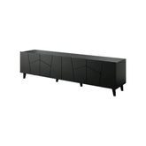 Comoda TV ETNA, negru, PAL laminat, 200x42x52 cm