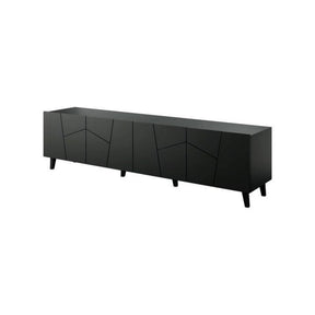 Comoda TV ETNA, negru, PAL laminat, 200x42x52 cm