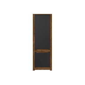 Dulap RUSO, stejar/negu mat, PAL, cu 2 usi, 69x46x205 cm