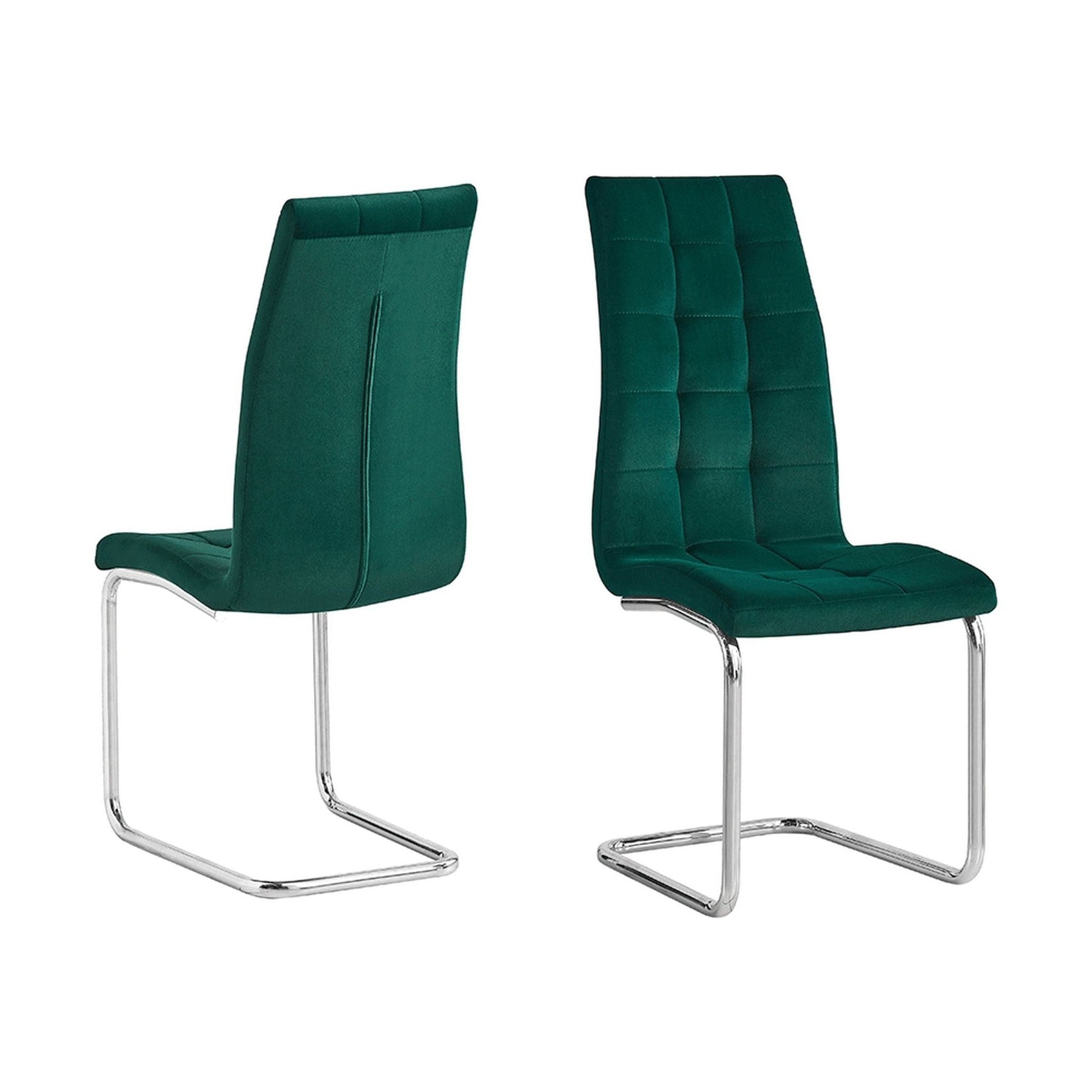 Scaun bucatarie SALOMA NEW, stofa catifelata verde, 42x56,5x105 cm