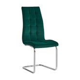 Scaun bucatarie SALOMA NEW, stofa catifelata verde, 42x56,5x105 cm