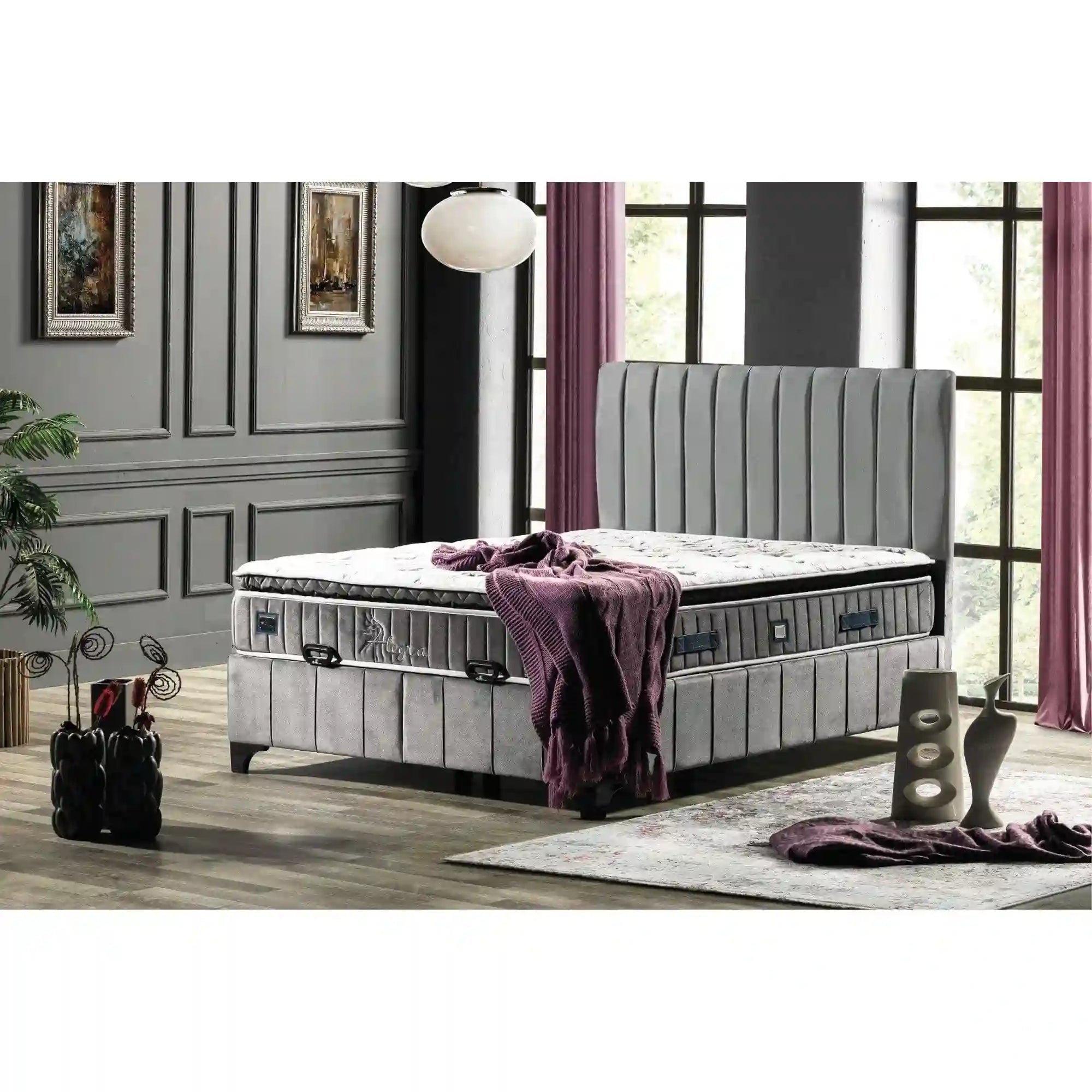 Saltea 160x200 ARTEMIS COLLECTION OCN-28471, alb/gri inchis