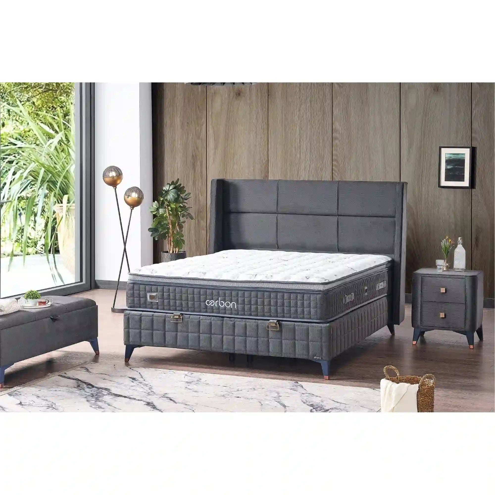 Saltea 160x200 ARTEMIS COLLECTION OCN-28475, alb/gri inchis