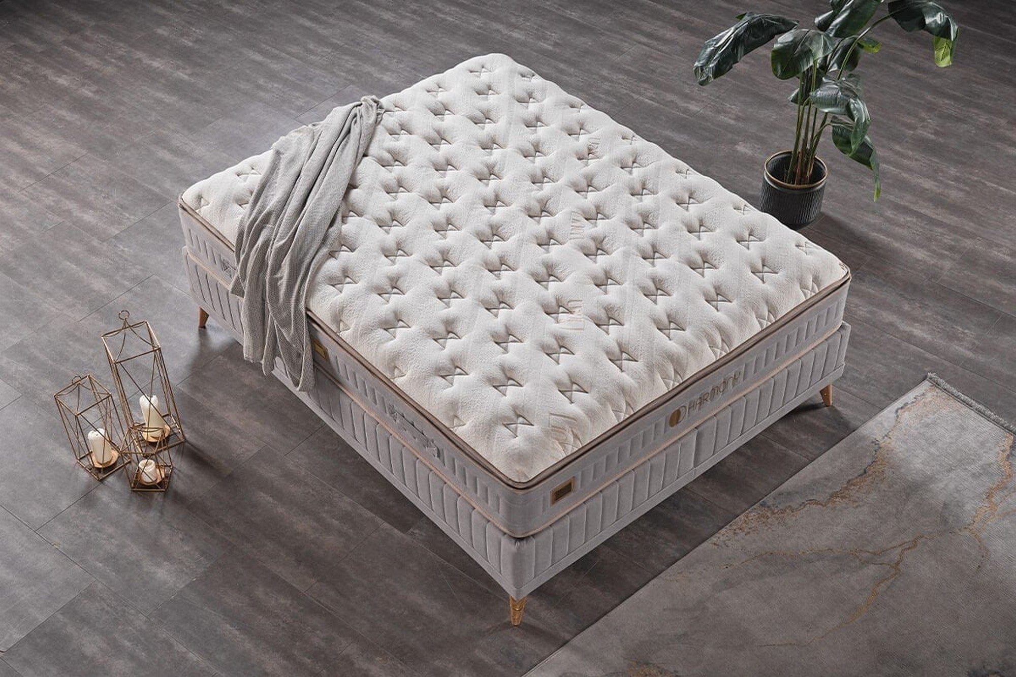 Saltea HARMONY, alb/gri, 160x200 cm