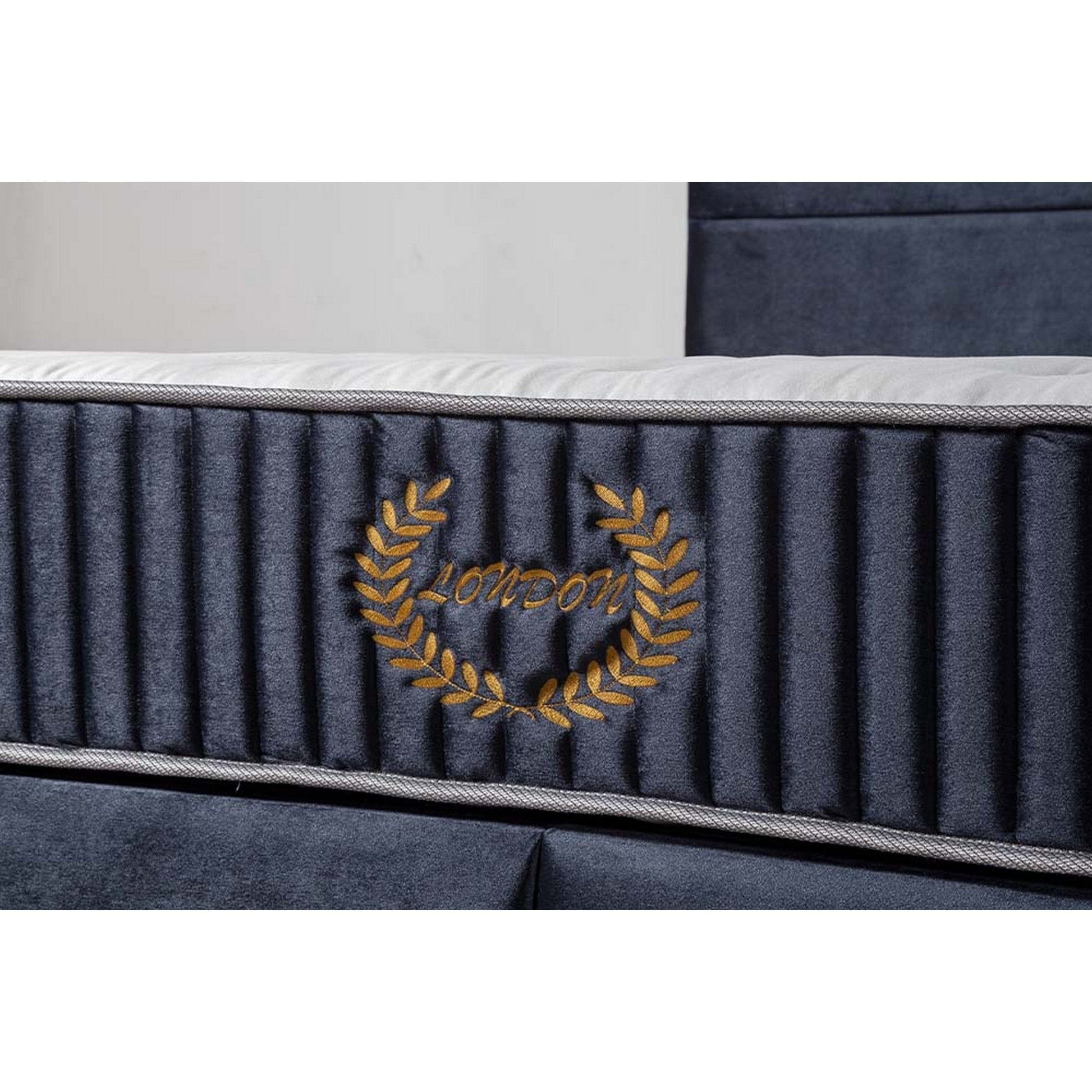 Saltea LONDON, stofa catifelata gri antracit - Luna 19, 160x200 cm