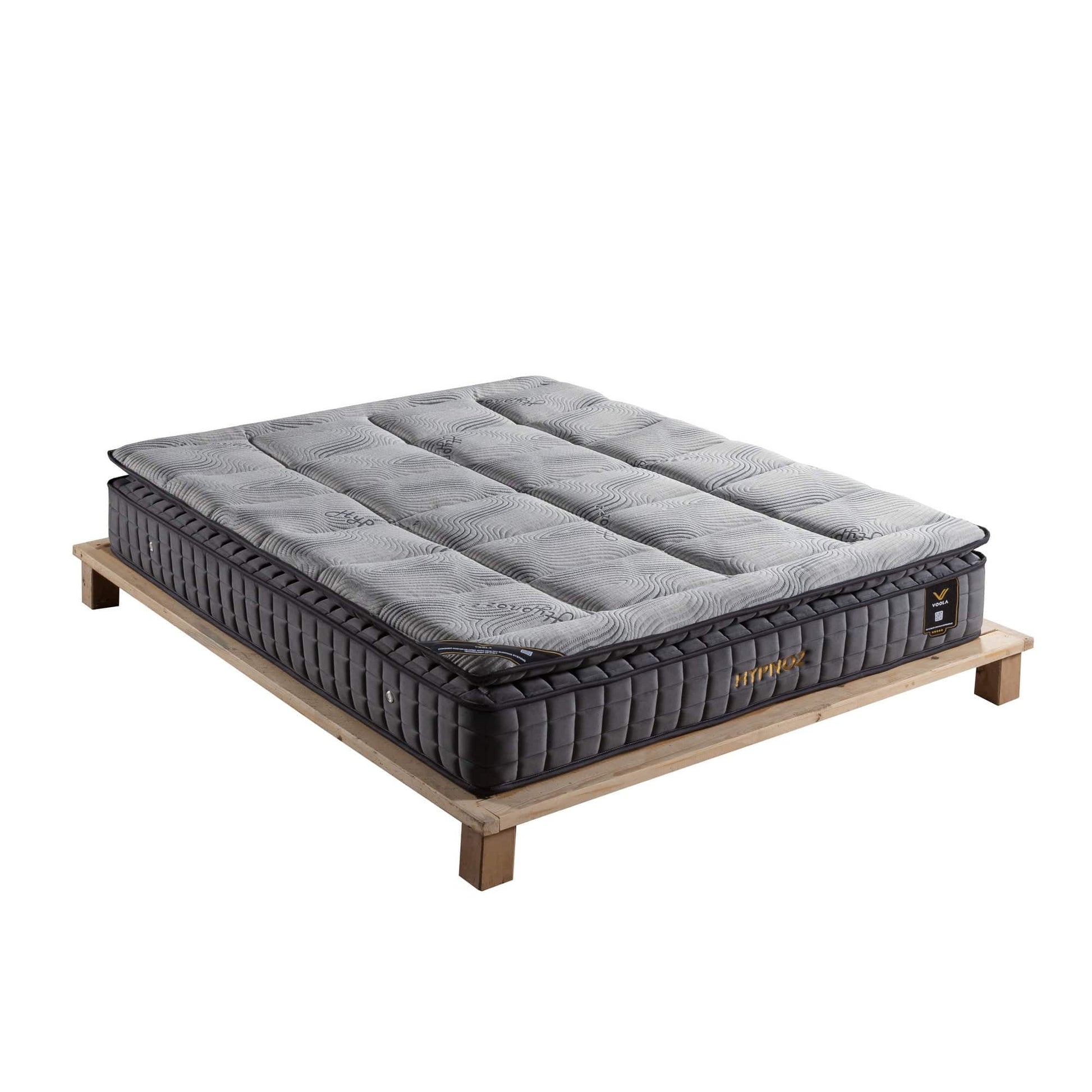 Saltea HYPNOZ, stofa catifelata gri - Luna 17,  160x200 cm