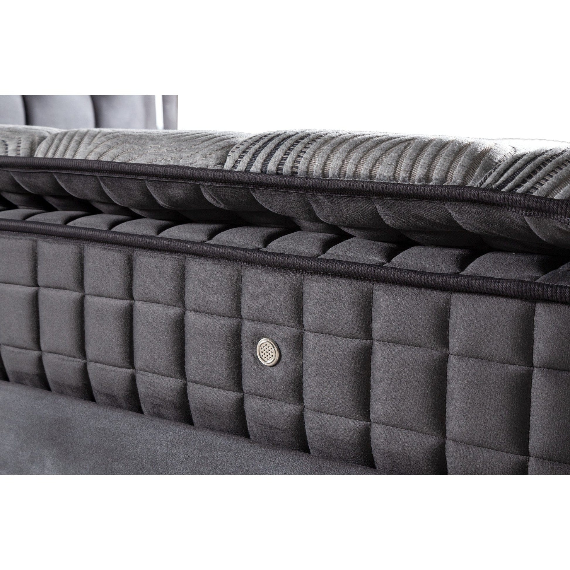 Saltea HYPNOZ, stofa catifelata gri - Luna 17,  160x200 cm