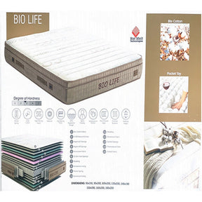 Saltea BIO LIFE, alb/maro, 180x200 cm
