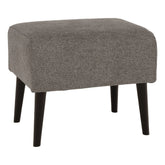 Taburet SAMY, gri/ negru, stofa clasica, 52x42x43 cm