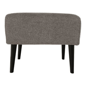 Taburet SAMY, gri/ negru, stofa clasica, 52x42x43 cm