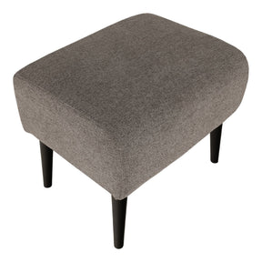 Taburet SAMY, gri/ negru, stofa clasica, 52x42x43 cm