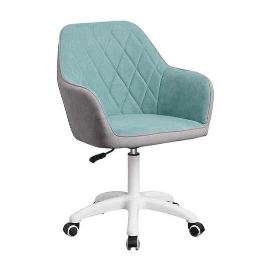 Scaun de birou SANTY, verde menta/gri, metal/stofa, 60x62x85-100 cm