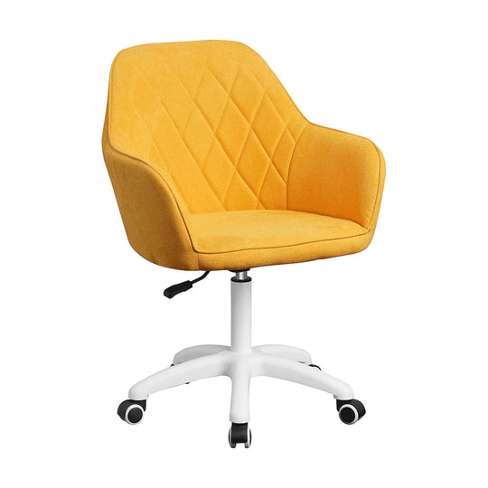 Scaun de birou SANTY, galben, metal/stofa, 60x62x85-100 cm