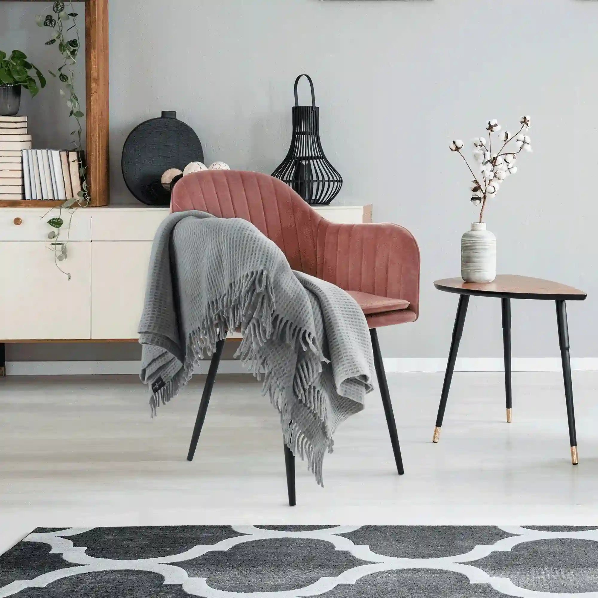 Scaun ATHENA OCN-27919, roz/negru