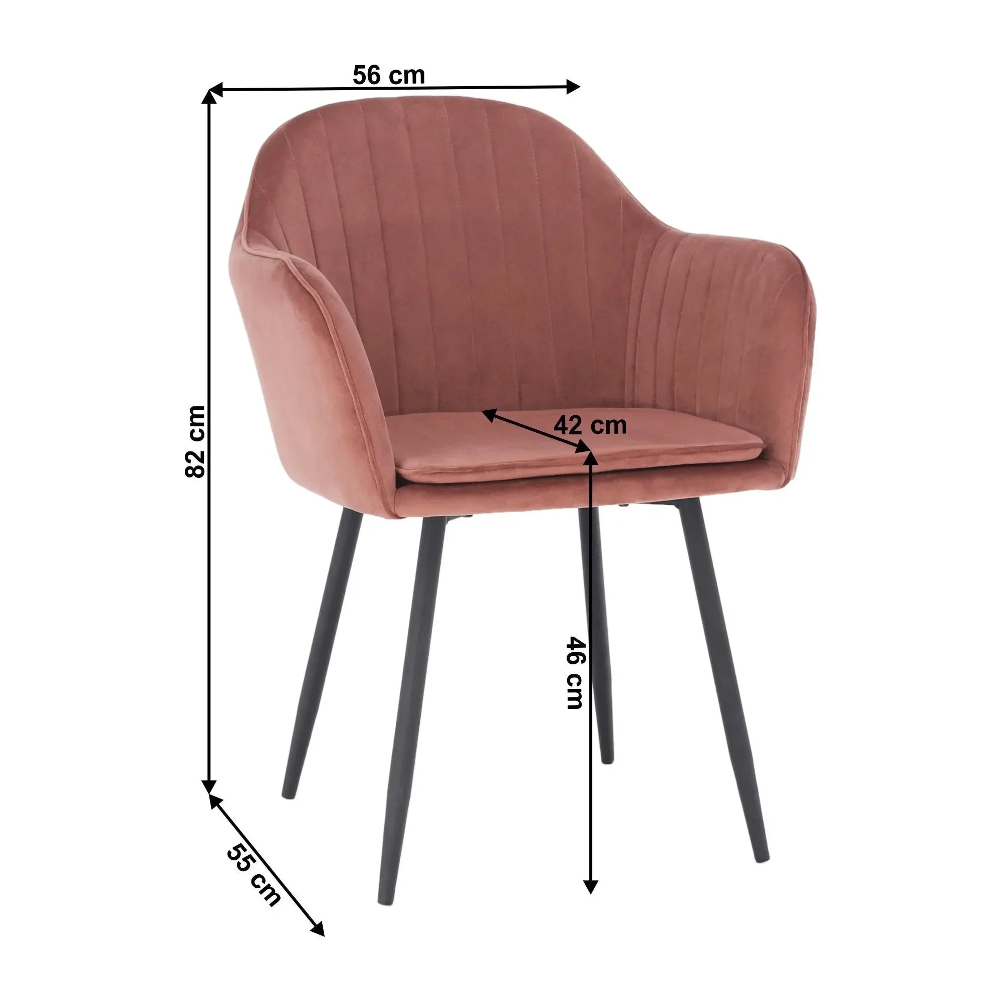 Scaun ATHENA OCN-27919, roz/negru