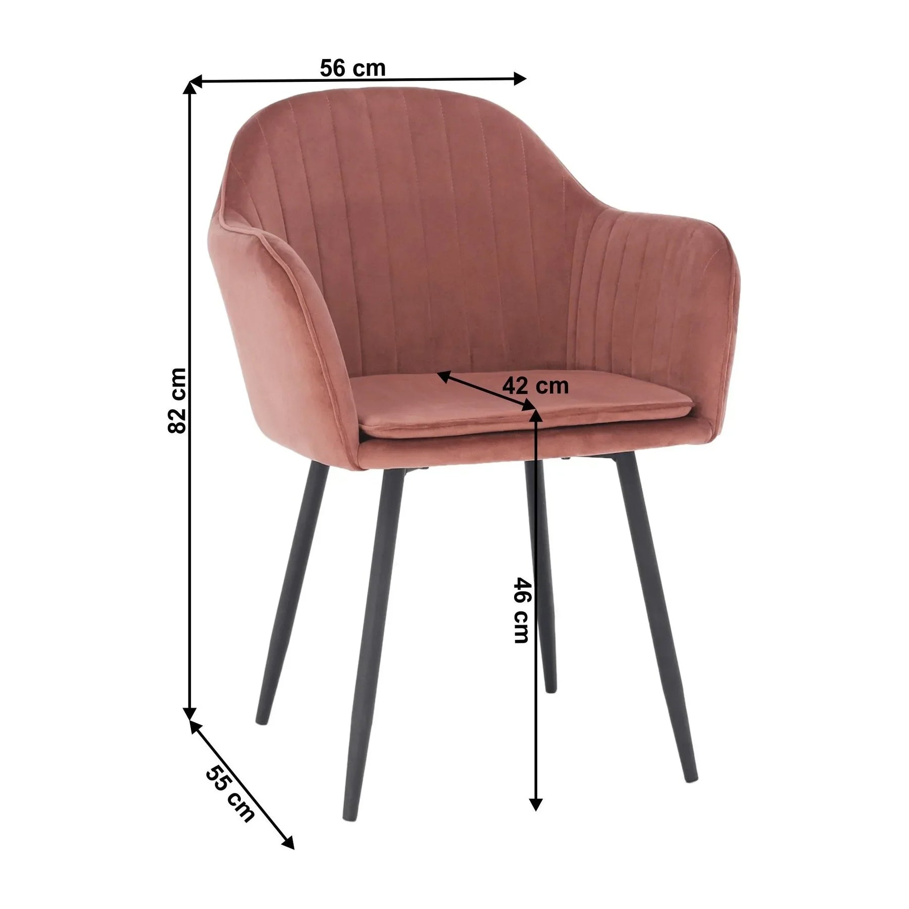 Scaun ATHENA OCN-27919, roz/negru