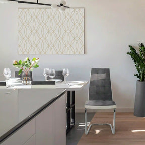 Scaun ATHENA OCN-27925, gri/alb/crom