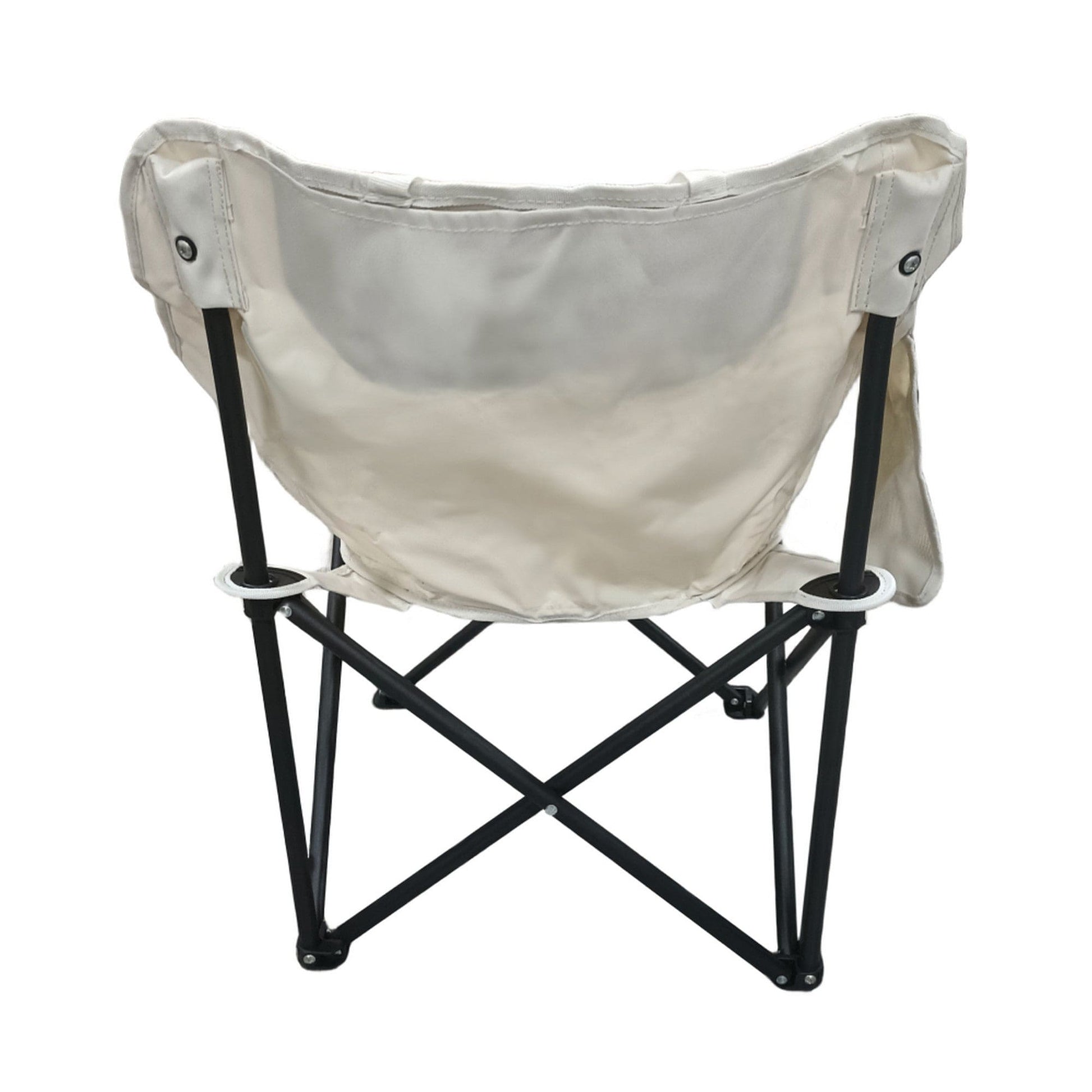 Scaun camping URAO, bej/negru, stofa clasica/metal, 58x51x66 cm