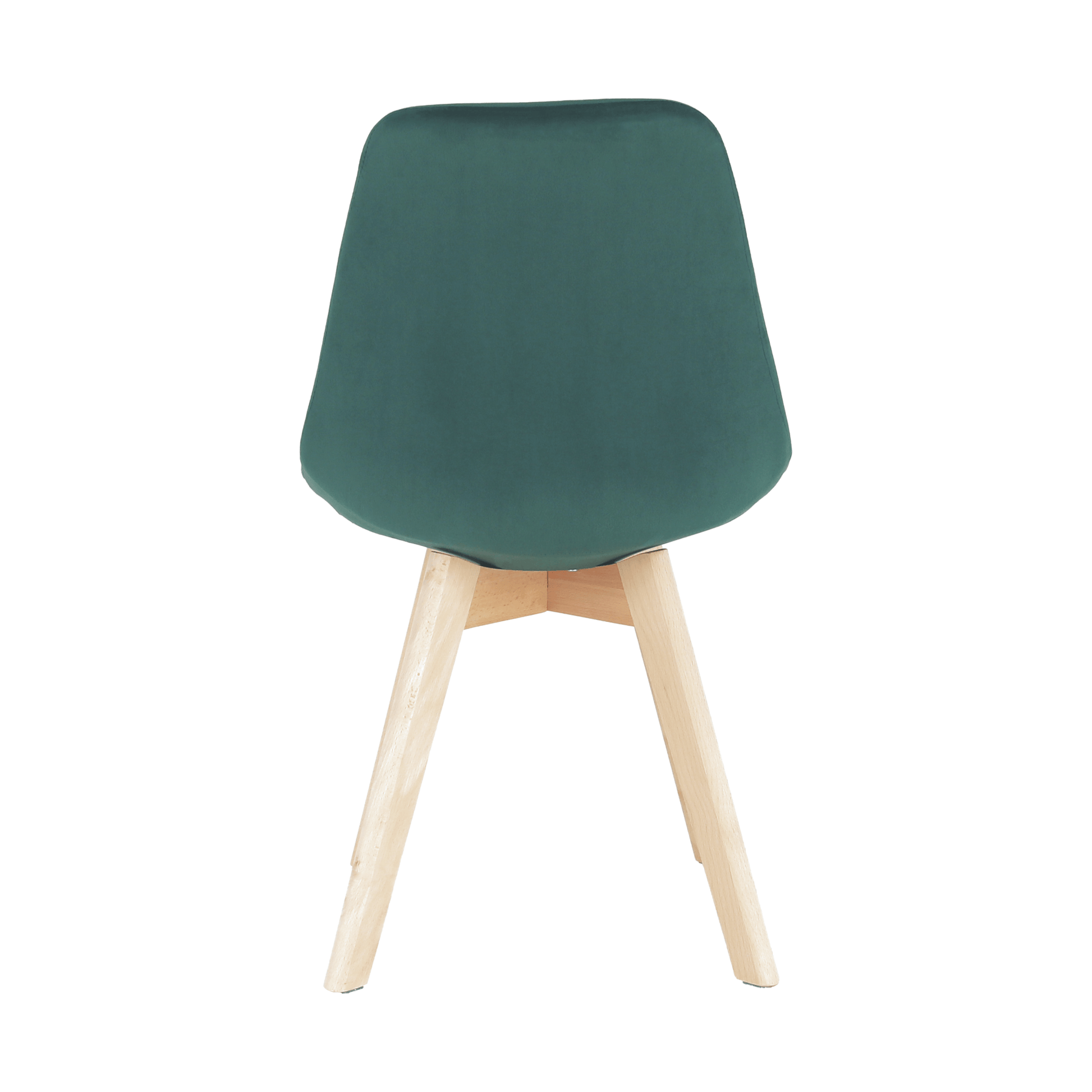 Scaun LORITA, verde smarald/fag, stofa catifelata/lemn, 48x57x81 cm