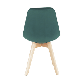 Scaun LORITA, verde smarald/fag, stofa catifelata/lemn, 48x57x81 cm