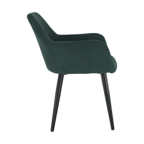 Scaun LACEY, verde/negru, stofa clasica/metal, 55x61x81 cm